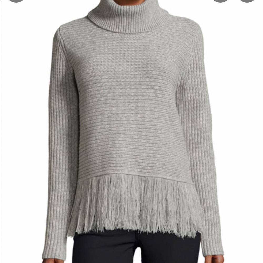 Free with purchase over $20 Michael Kors Fringe tassel ribbed turtleneck sweater